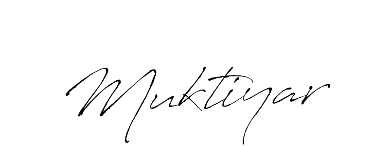 Design your own signature with our free online signature maker. With this signature software, you can create a handwritten (Antro_Vectra) signature for name Muktiyar. Muktiyar signature style 6 images and pictures png