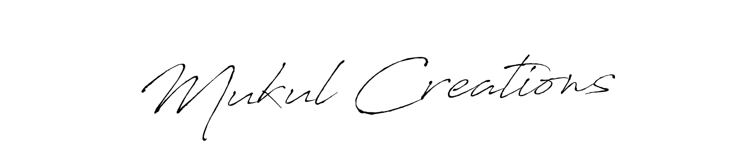 Create a beautiful signature design for name Mukul Creations. With this signature (Antro_Vectra) fonts, you can make a handwritten signature for free. Mukul Creations signature style 6 images and pictures png