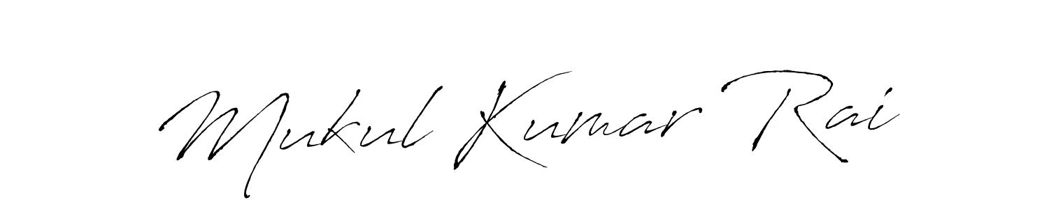 How to make Mukul Kumar Rai name signature. Use Antro_Vectra style for creating short signs online. This is the latest handwritten sign. Mukul Kumar Rai signature style 6 images and pictures png