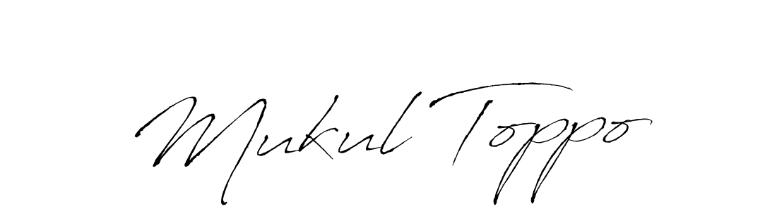 Also we have Mukul Toppo name is the best signature style. Create professional handwritten signature collection using Antro_Vectra autograph style. Mukul Toppo signature style 6 images and pictures png