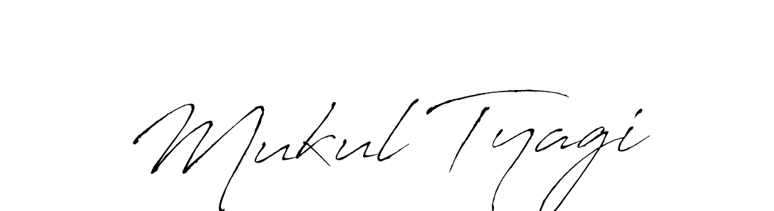 Create a beautiful signature design for name Mukul Tyagi. With this signature (Antro_Vectra) fonts, you can make a handwritten signature for free. Mukul Tyagi signature style 6 images and pictures png