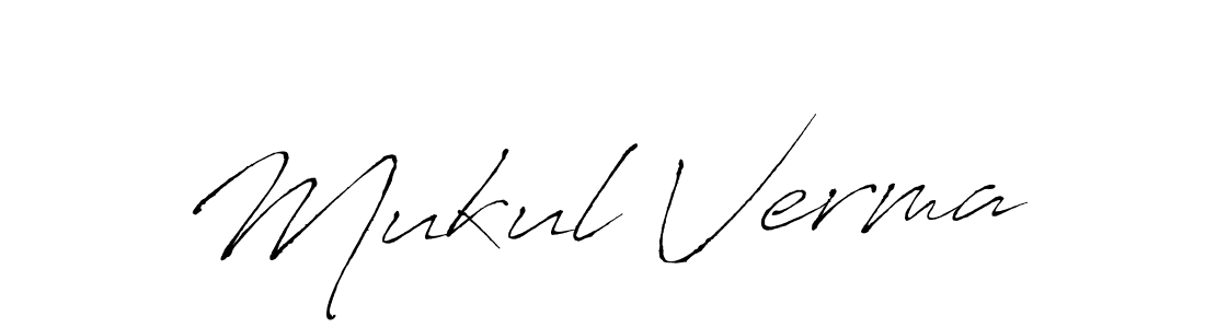 Design your own signature with our free online signature maker. With this signature software, you can create a handwritten (Antro_Vectra) signature for name Mukul Verma. Mukul Verma signature style 6 images and pictures png