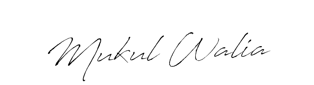 Make a beautiful signature design for name Mukul Walia. With this signature (Antro_Vectra) style, you can create a handwritten signature for free. Mukul Walia signature style 6 images and pictures png