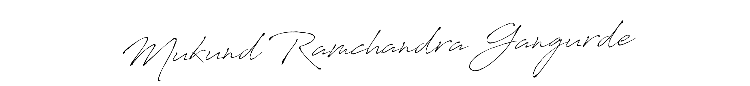 Create a beautiful signature design for name Mukund Ramchandra Gangurde. With this signature (Antro_Vectra) fonts, you can make a handwritten signature for free. Mukund Ramchandra Gangurde signature style 6 images and pictures png