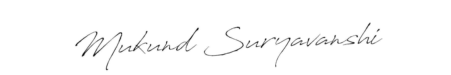 Antro_Vectra is a professional signature style that is perfect for those who want to add a touch of class to their signature. It is also a great choice for those who want to make their signature more unique. Get Mukund Suryavanshi name to fancy signature for free. Mukund Suryavanshi signature style 6 images and pictures png