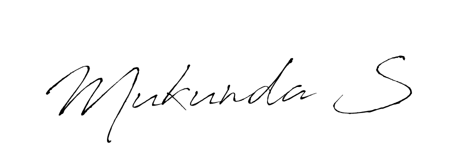 The best way (Antro_Vectra) to make a short signature is to pick only two or three words in your name. The name Mukunda S include a total of six letters. For converting this name. Mukunda S signature style 6 images and pictures png