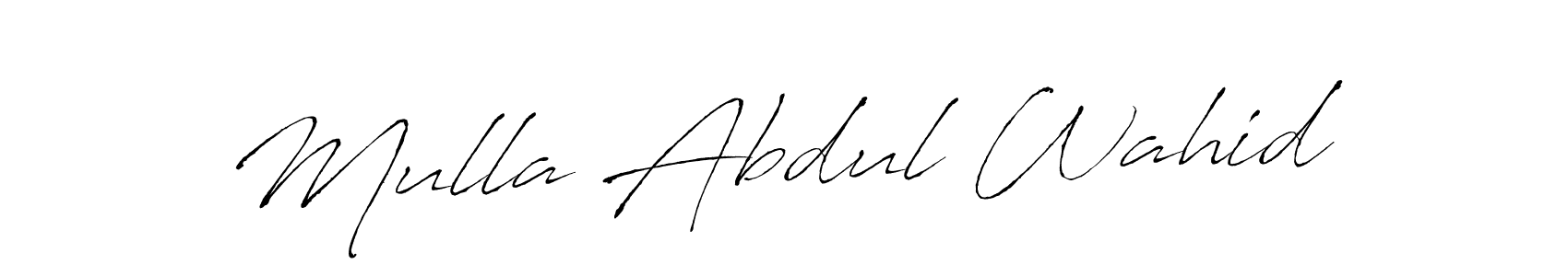 Also we have Mulla Abdul Wahid name is the best signature style. Create professional handwritten signature collection using Antro_Vectra autograph style. Mulla Abdul Wahid signature style 6 images and pictures png