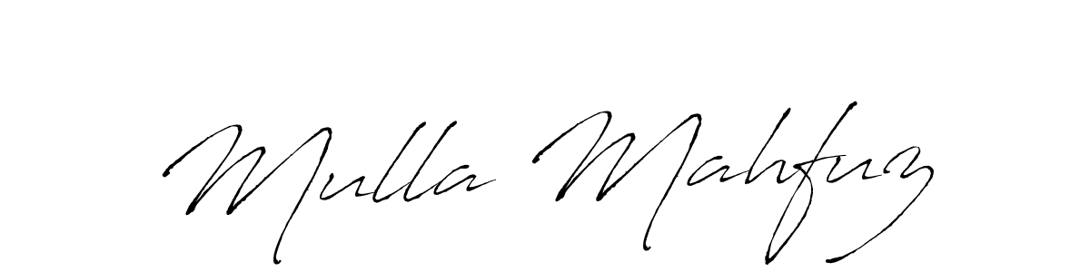 Make a beautiful signature design for name Mulla Mahfuz. With this signature (Antro_Vectra) style, you can create a handwritten signature for free. Mulla Mahfuz signature style 6 images and pictures png