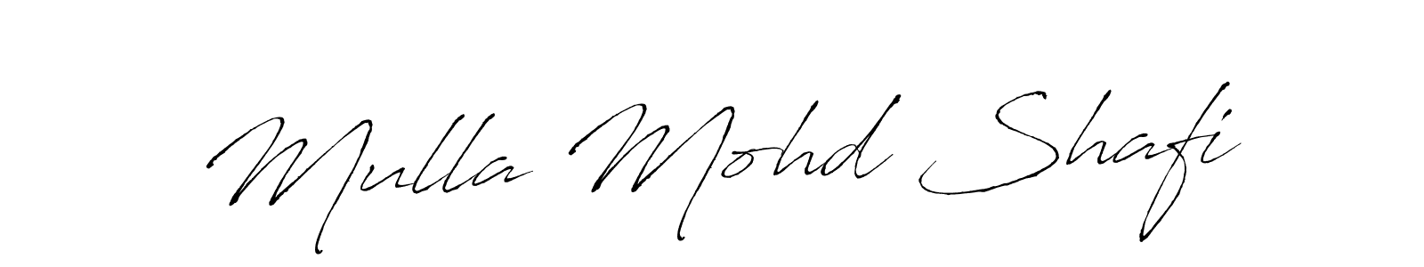 How to make Mulla Mohd Shafi name signature. Use Antro_Vectra style for creating short signs online. This is the latest handwritten sign. Mulla Mohd Shafi signature style 6 images and pictures png