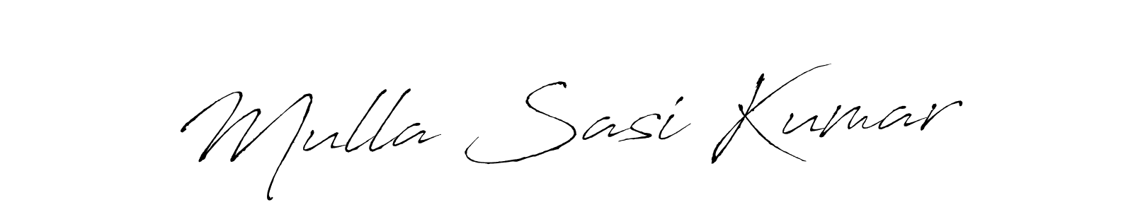 Create a beautiful signature design for name Mulla Sasi Kumar. With this signature (Antro_Vectra) fonts, you can make a handwritten signature for free. Mulla Sasi Kumar signature style 6 images and pictures png