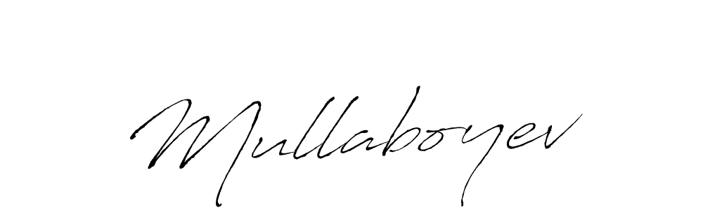 Mullaboyev stylish signature style. Best Handwritten Sign (Antro_Vectra) for my name. Handwritten Signature Collection Ideas for my name Mullaboyev. Mullaboyev signature style 6 images and pictures png