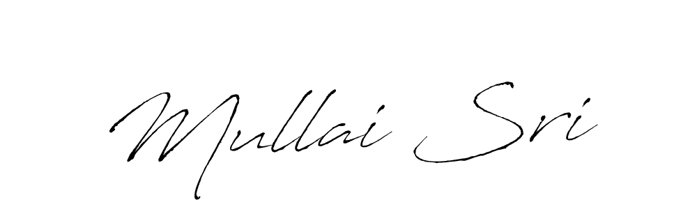 The best way (Antro_Vectra) to make a short signature is to pick only two or three words in your name. The name Mullai Sri include a total of six letters. For converting this name. Mullai Sri signature style 6 images and pictures png