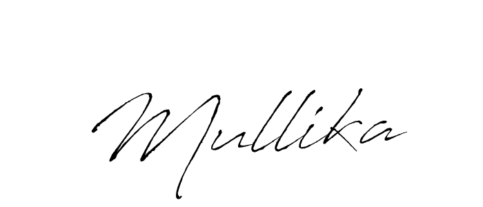 How to make Mullika name signature. Use Antro_Vectra style for creating short signs online. This is the latest handwritten sign. Mullika signature style 6 images and pictures png