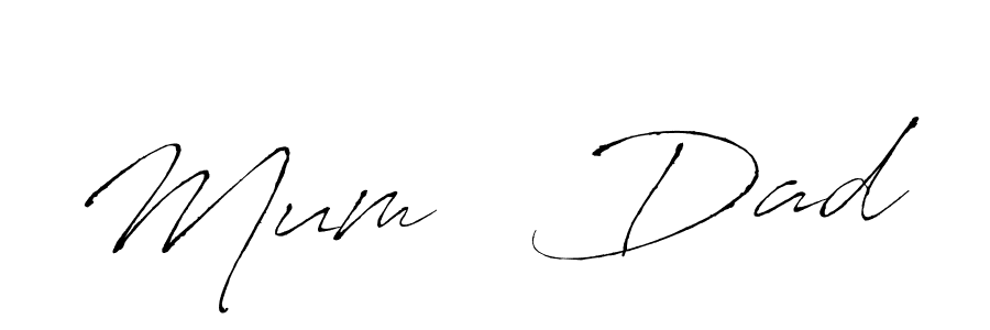 Similarly Antro_Vectra is the best handwritten signature design. Signature creator online .You can use it as an online autograph creator for name Mum   Dad. Mum   Dad signature style 6 images and pictures png