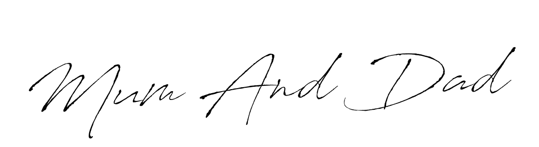 The best way (Antro_Vectra) to make a short signature is to pick only two or three words in your name. The name Mum And Dad include a total of six letters. For converting this name. Mum And Dad signature style 6 images and pictures png