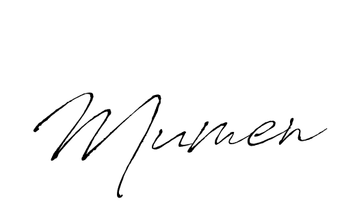 How to make Mumen signature? Antro_Vectra is a professional autograph style. Create handwritten signature for Mumen name. Mumen signature style 6 images and pictures png
