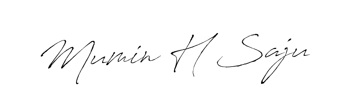 Mumin H Saju stylish signature style. Best Handwritten Sign (Antro_Vectra) for my name. Handwritten Signature Collection Ideas for my name Mumin H Saju. Mumin H Saju signature style 6 images and pictures png