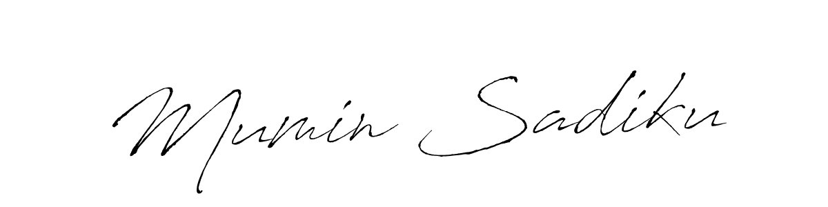 Design your own signature with our free online signature maker. With this signature software, you can create a handwritten (Antro_Vectra) signature for name Mumin Sadiku. Mumin Sadiku signature style 6 images and pictures png