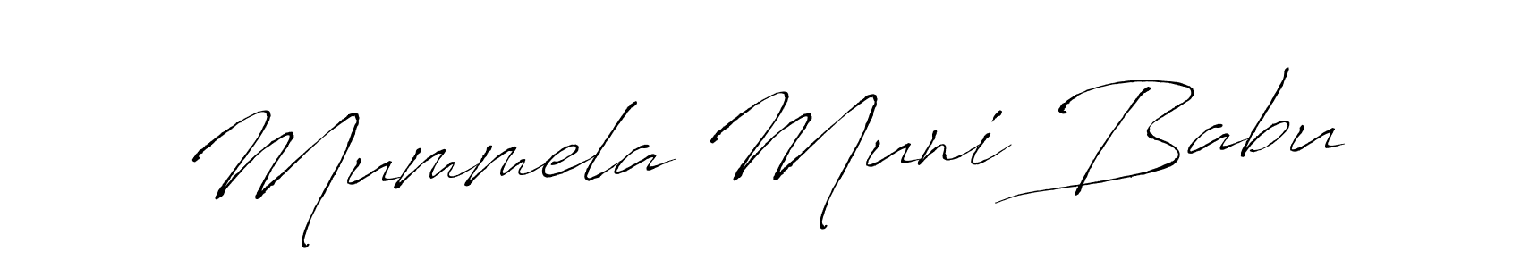 Design your own signature with our free online signature maker. With this signature software, you can create a handwritten (Antro_Vectra) signature for name Mummela Muni Babu. Mummela Muni Babu signature style 6 images and pictures png