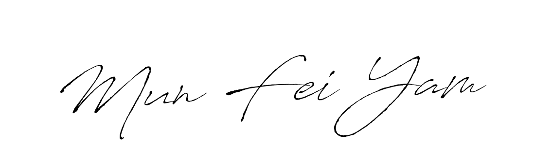 How to make Mun Fei Yam name signature. Use Antro_Vectra style for creating short signs online. This is the latest handwritten sign. Mun Fei Yam signature style 6 images and pictures png