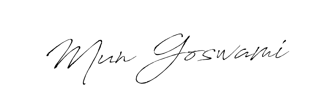 How to make Mun Goswami name signature. Use Antro_Vectra style for creating short signs online. This is the latest handwritten sign. Mun Goswami signature style 6 images and pictures png