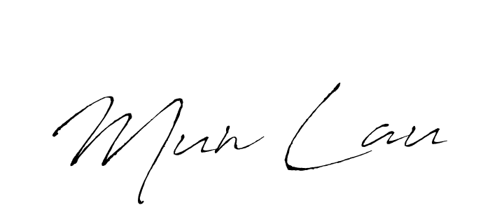Create a beautiful signature design for name Mun Lau. With this signature (Antro_Vectra) fonts, you can make a handwritten signature for free. Mun Lau signature style 6 images and pictures png