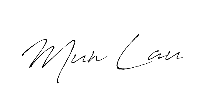 Create a beautiful signature design for name Mun Lau. With this signature (Antro_Vectra) fonts, you can make a handwritten signature for free. Mun Lau signature style 6 images and pictures png