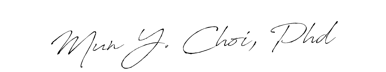 It looks lik you need a new signature style for name Mun Y. Choi, Phd. Design unique handwritten (Antro_Vectra) signature with our free signature maker in just a few clicks. Mun Y. Choi, Phd signature style 6 images and pictures png