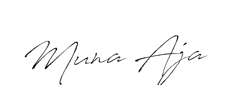 Create a beautiful signature design for name Muna Aja. With this signature (Antro_Vectra) fonts, you can make a handwritten signature for free. Muna Aja signature style 6 images and pictures png
