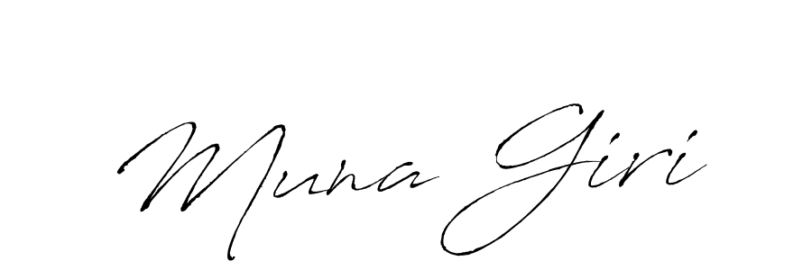 How to make Muna Giri signature? Antro_Vectra is a professional autograph style. Create handwritten signature for Muna Giri name. Muna Giri signature style 6 images and pictures png