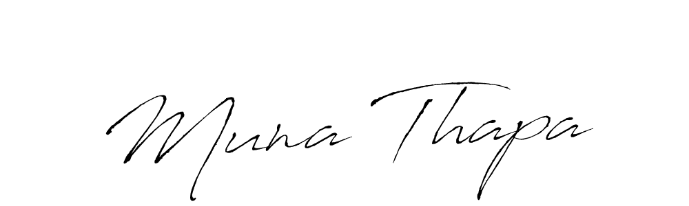 How to make Muna Thapa signature? Antro_Vectra is a professional autograph style. Create handwritten signature for Muna Thapa name. Muna Thapa signature style 6 images and pictures png