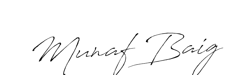 Design your own signature with our free online signature maker. With this signature software, you can create a handwritten (Antro_Vectra) signature for name Munaf Baig. Munaf Baig signature style 6 images and pictures png