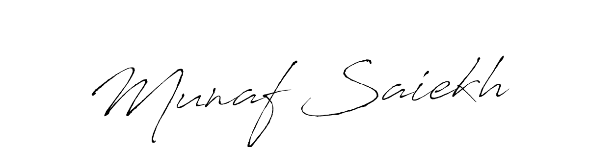 Munaf Saiekh stylish signature style. Best Handwritten Sign (Antro_Vectra) for my name. Handwritten Signature Collection Ideas for my name Munaf Saiekh. Munaf Saiekh signature style 6 images and pictures png