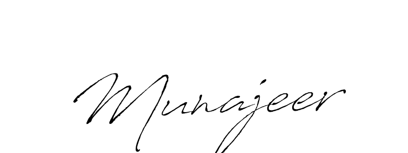 Create a beautiful signature design for name Munajeer. With this signature (Antro_Vectra) fonts, you can make a handwritten signature for free. Munajeer signature style 6 images and pictures png