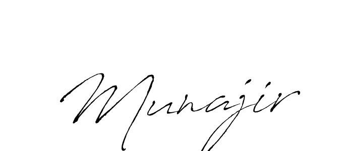 How to make Munajir name signature. Use Antro_Vectra style for creating short signs online. This is the latest handwritten sign. Munajir signature style 6 images and pictures png