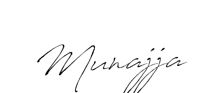 Design your own signature with our free online signature maker. With this signature software, you can create a handwritten (Antro_Vectra) signature for name Munajja. Munajja signature style 6 images and pictures png