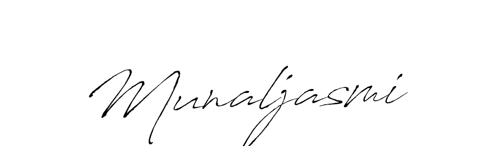 The best way (Antro_Vectra) to make a short signature is to pick only two or three words in your name. The name Munaljasmi include a total of six letters. For converting this name. Munaljasmi signature style 6 images and pictures png