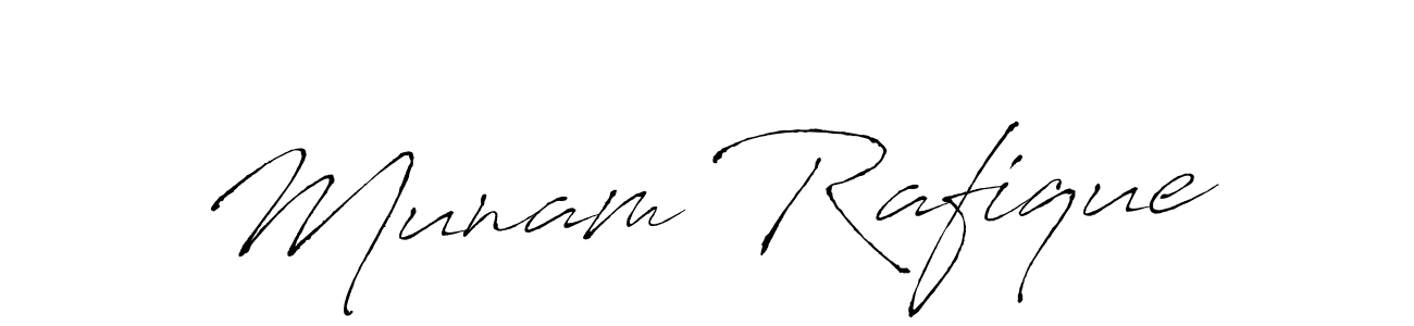 Make a beautiful signature design for name Munam Rafique. With this signature (Antro_Vectra) style, you can create a handwritten signature for free. Munam Rafique signature style 6 images and pictures png