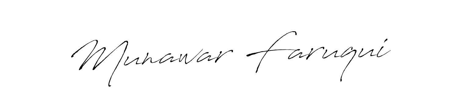 Design your own signature with our free online signature maker. With this signature software, you can create a handwritten (Antro_Vectra) signature for name Munawar Faruqui. Munawar Faruqui signature style 6 images and pictures png