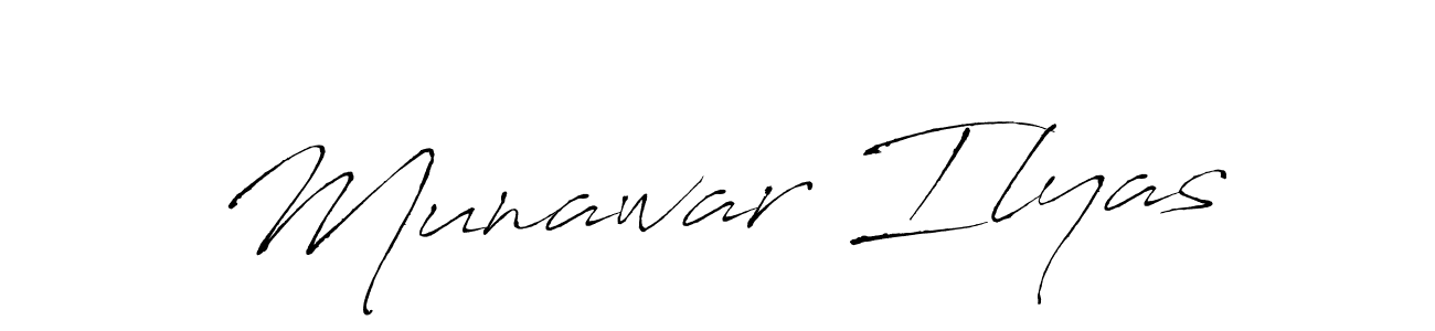 Make a beautiful signature design for name Munawar Ilyas. With this signature (Antro_Vectra) style, you can create a handwritten signature for free. Munawar Ilyas signature style 6 images and pictures png
