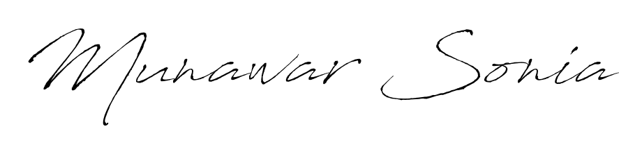 Make a beautiful signature design for name Munawar Sonia. With this signature (Antro_Vectra) style, you can create a handwritten signature for free. Munawar Sonia signature style 6 images and pictures png