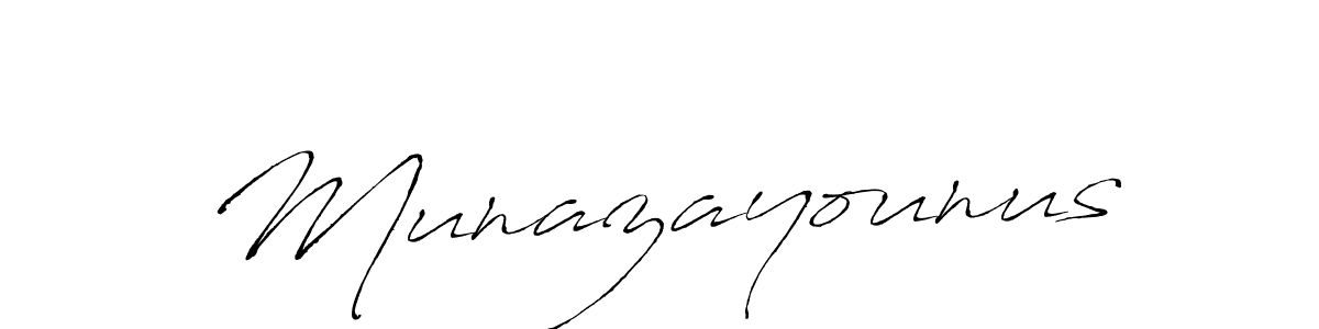 Design your own signature with our free online signature maker. With this signature software, you can create a handwritten (Antro_Vectra) signature for name Munazayounus. Munazayounus signature style 6 images and pictures png