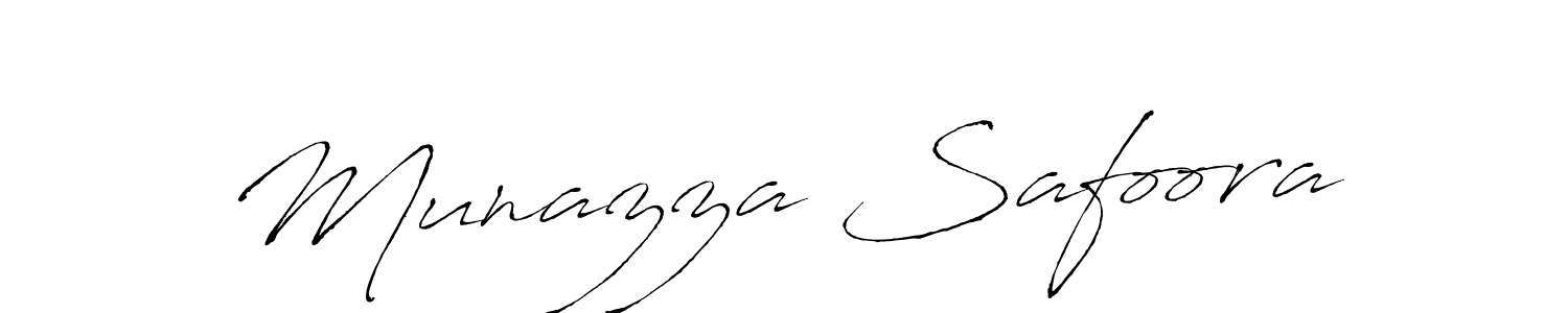 Munazza Safoora stylish signature style. Best Handwritten Sign (Antro_Vectra) for my name. Handwritten Signature Collection Ideas for my name Munazza Safoora. Munazza Safoora signature style 6 images and pictures png