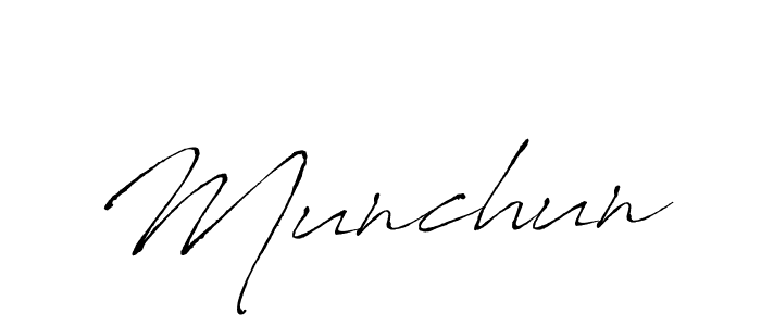 How to make Munchun name signature. Use Antro_Vectra style for creating short signs online. This is the latest handwritten sign. Munchun signature style 6 images and pictures png