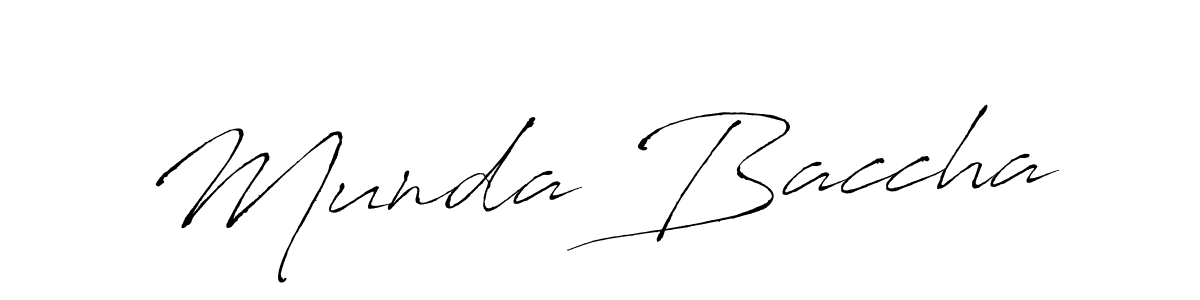 Make a beautiful signature design for name Munda Baccha. With this signature (Antro_Vectra) style, you can create a handwritten signature for free. Munda Baccha signature style 6 images and pictures png