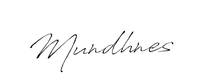 Mundhnes stylish signature style. Best Handwritten Sign (Antro_Vectra) for my name. Handwritten Signature Collection Ideas for my name Mundhnes. Mundhnes signature style 6 images and pictures png