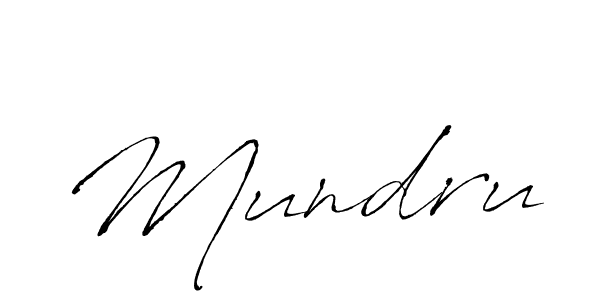 How to make Mundru name signature. Use Antro_Vectra style for creating short signs online. This is the latest handwritten sign. Mundru signature style 6 images and pictures png