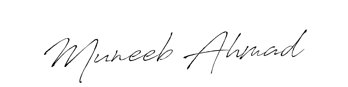 The best way (Antro_Vectra) to make a short signature is to pick only two or three words in your name. The name Muneeb Ahmad include a total of six letters. For converting this name. Muneeb Ahmad signature style 6 images and pictures png