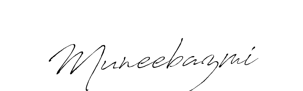 How to make Muneebazmi name signature. Use Antro_Vectra style for creating short signs online. This is the latest handwritten sign. Muneebazmi signature style 6 images and pictures png