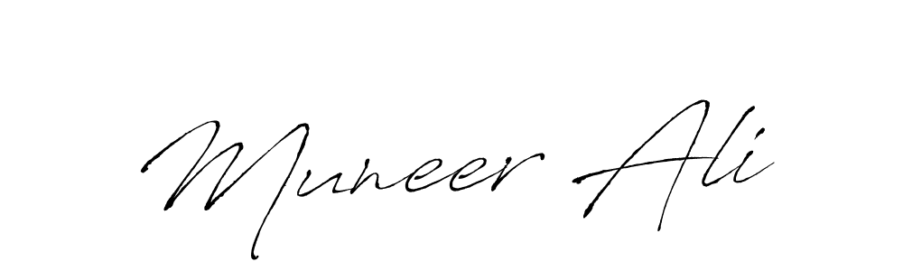 Create a beautiful signature design for name Muneer Ali. With this signature (Antro_Vectra) fonts, you can make a handwritten signature for free. Muneer Ali signature style 6 images and pictures png
